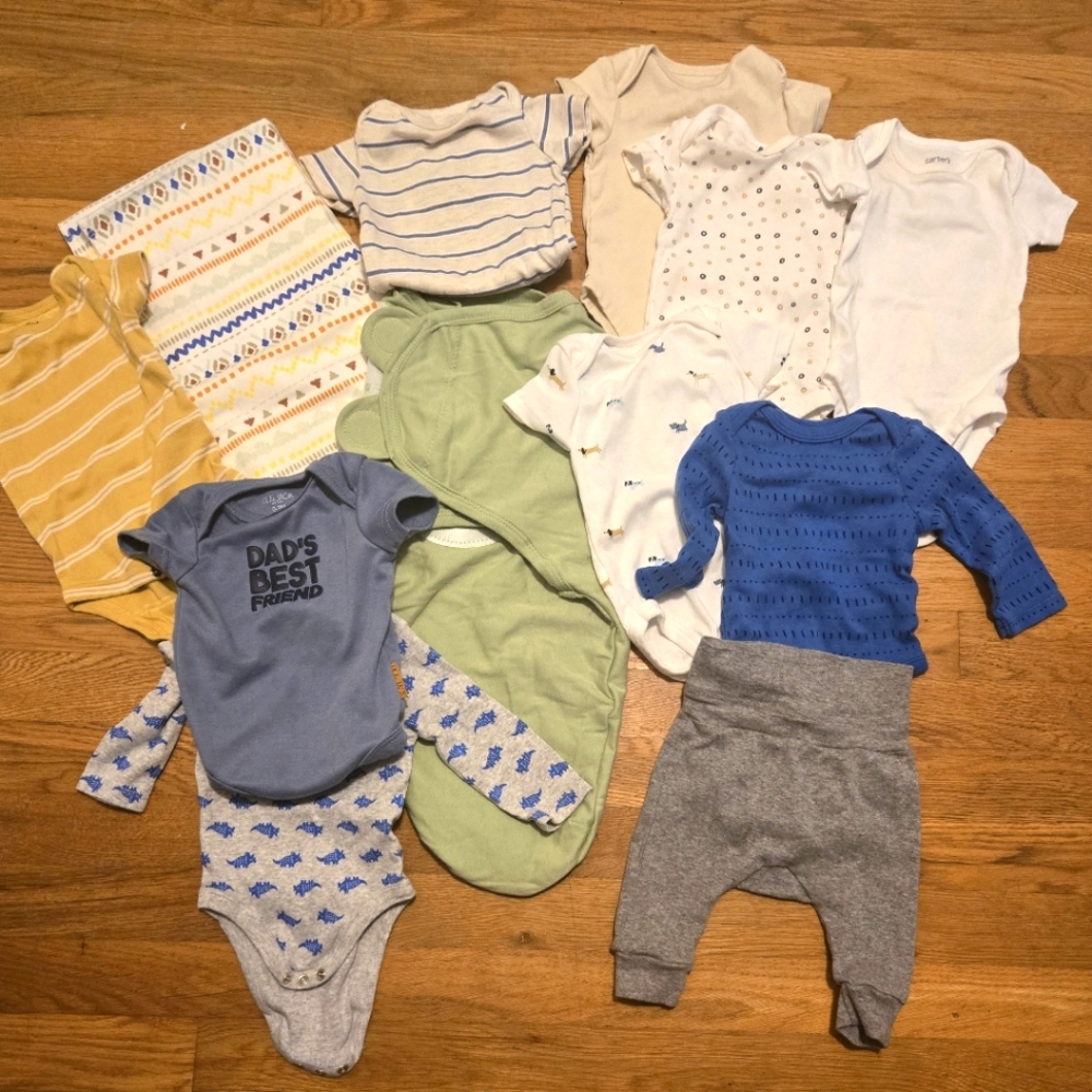 Blue and Gray Baby Boy Bundle